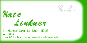 mate linkner business card