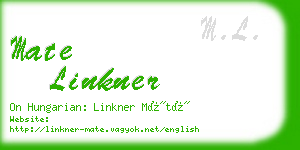 mate linkner business card